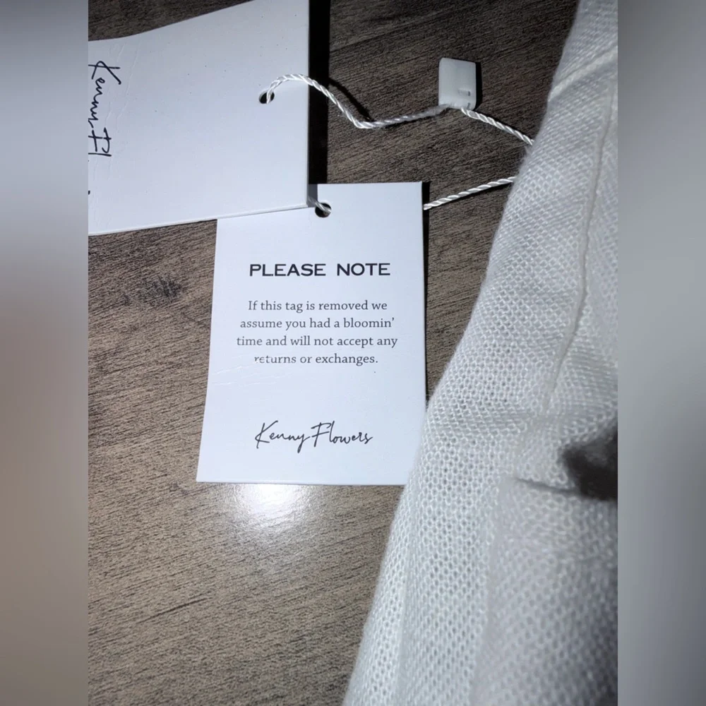 NWT Kenny Flowers “The Casa Blanca White Linen Vacation Pants” - Picture 11 of 13